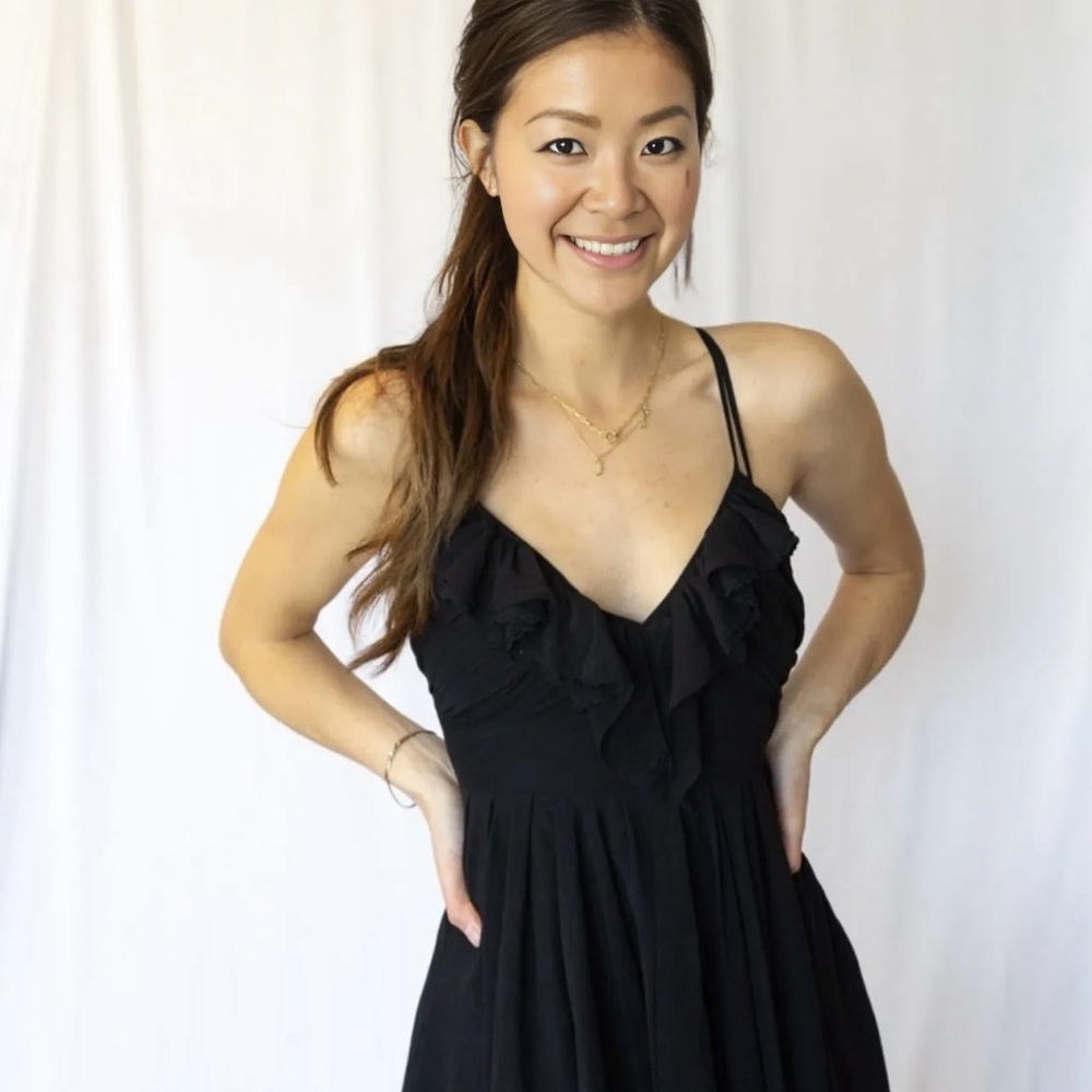 Guess Black Ruffle Dress